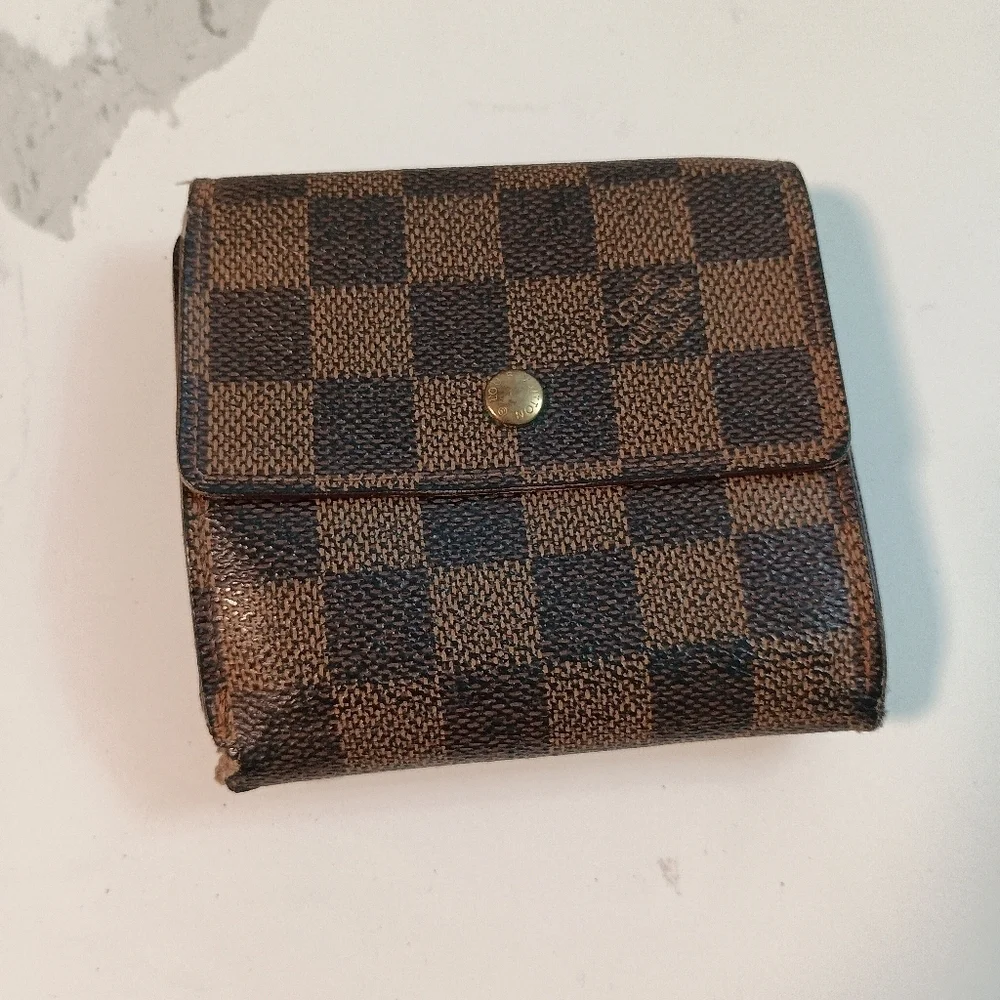 Authentic Louis Vuitton Damier Portefeuille Elise Wallet Purse